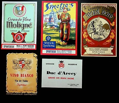 Vintage Lot Of New Unsed Five Wine Labels For Framing - A12-28 • $13