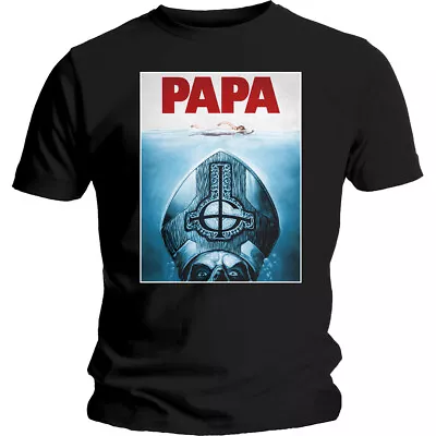 £13.94 • Buy Official Ghost T Shirt Papa Jaws Black Mens Unisex Classic Rock Metal Tee New