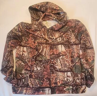 Green Mark Hoodie Mens Large Brown Seclusion 3D Camouflage Hooded Zip-up Hunting • $9.99