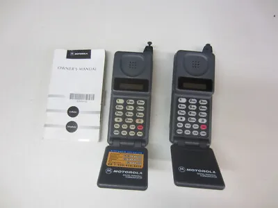 Lot Of 2 Vintage 1990's Motorola Brick Cell Flip Phone California Mobile/USWEST • $49.99