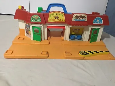 Vintage  Fisher Price Little People Main Street Playset Toy • $29.99