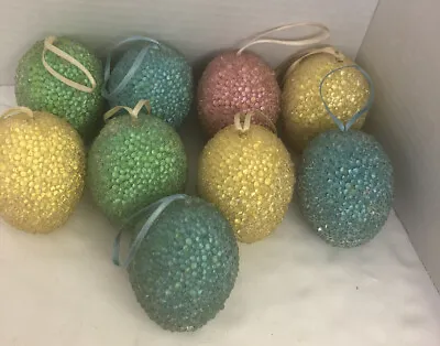 $16.95 • Buy Pier 1 Imports Glitter Egg Ornaments (9)