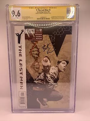 Y THE LAST MAN #1 CGC 9.6  SS Brian Vaughan 1ST YORICK AND HERO BROWN • $350