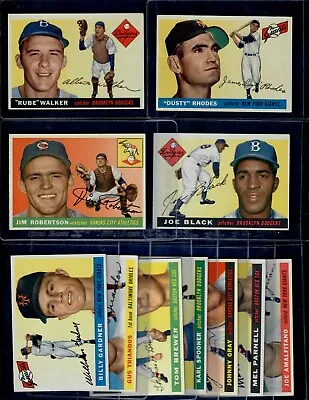 NEW - 4/14/2024 1955 Topps Baseball Set Break/Build QUALITY Mid/Hi-grade Cards • $6.25