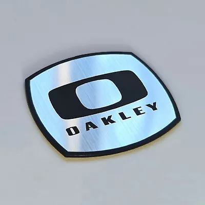 $12.90 • Buy Oakley - Sticker Case Badge Decal - Chrome Reflective - 48 Mm X 43 Mm