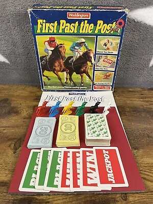 FIRST PAST THE POST Horse Racing Board Game Waddington's Vintage 1989 Complete • £21.99