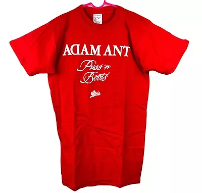 $85 • Buy Original Vintage Adam Ant Puss ‘N Boots Epic Records Promo  T Shirt Size Medium