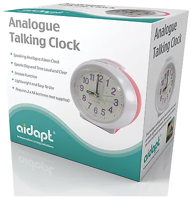 Aidapt Easy See Analogue Speaking Talking Alarm Clock For Visually Impaired • £16