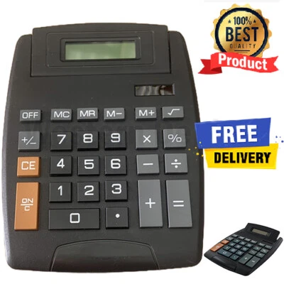 £5.99 • Buy Extra Large Tilt Display Jumbo Desktop Calculator Big Button School Office Desk.
