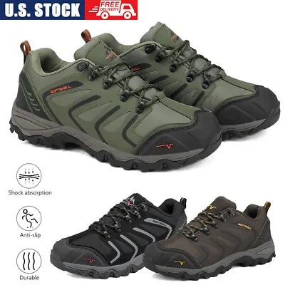 Men's Low Top Waterproof Outdoor Hiking Backpacking Work Boots Shoes Size 6.5-13 • $43.99