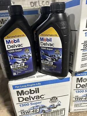 Mobile Delvac Diesel Engine Oil 1300 Super Duty 15W-40 SAE 6 Packs • $39.99