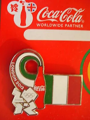 Coca Cola Pin Badge - London 2012 - Country Flag - Italy - Moc • $4.04