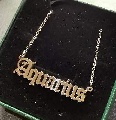 Horoscope Zodiac Necklaces Star Sign Gold/Silver Stainless Steel Chain • £3.50