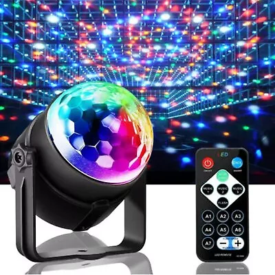 U'King Disco Party Lights Strobe LED Rotating DJ Ball Sound Activated Dance Lamp • £8.99