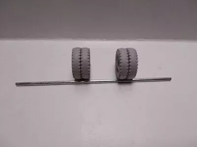 Reproduction Cast Metal Dual Hubs For MICRO MODELS With Thick Grey Dinky Tyres • $18