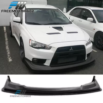 Fits 08-15 Mitsubishi Lancer Evolution X V Style Front Bumper Lip Splitter • $224.99