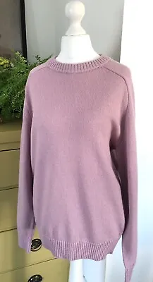 £12 • Buy BNWT H&M LOGG Women's Pink Wool Blend Knitted Jumper, Size Small