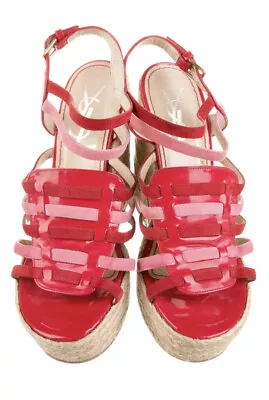 Yves Saint Laurent Espadrilles  Pink Red Platform Heel • $65