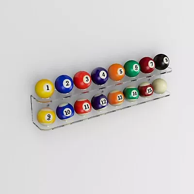 £19.99 • Buy Billiard Ball Rack / Organizer Wall Mounted Pool Ball Holder / Cue Rack