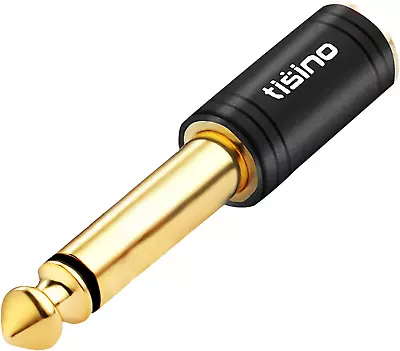 1/4 Mono To 3.5Mm Stereo Adapter Gold Plated 6.35Mm TS Male To 1/8 Inch TRS... • $13