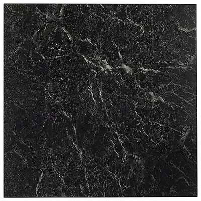 20 Tiles Vinyl Floor Tiles Self Adhesive Peel And Stick Black Flooring 12x12 In • $14.45