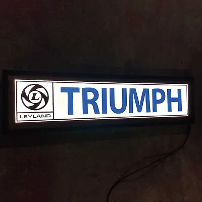 British Leyland Triumph Light Up Sign Badge Emblem Led Illuminated Garage Tr-7 • £84.99