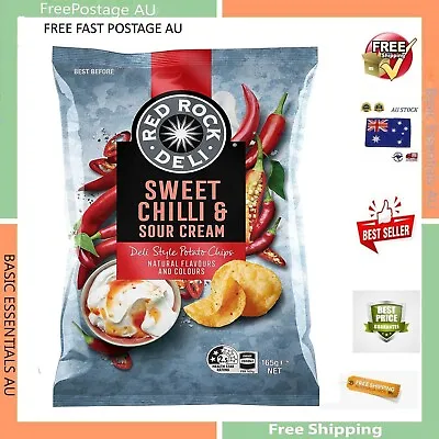 Red Rock Deli Sweet Chilli And Sour Cream Potato Chips 165 G • $7.20