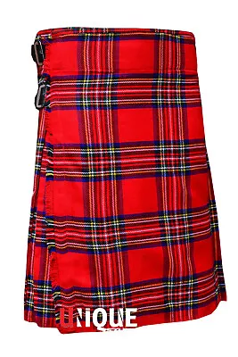 Men's Scottish Royal Stewar 6 Yard Kilts Made Of Acrylic Wool 13oz Tartan Kilts  • $22.99