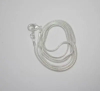 Silver Plated Snake Chain Necklace For Jewellery Making 18 20 Or 24 Inch Length • £2.75