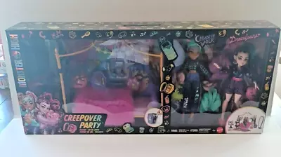 Monster High Creepover Party Bedroom Playset With Clawdeen Wolf & Draculaura New • $89.90