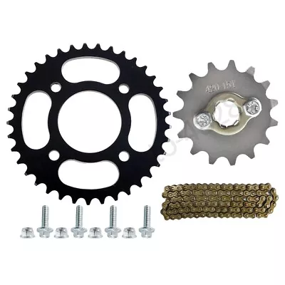 420 Chain Front Rear 15T 37T Sprocket For 110cc 125 For Pit Bike SSR XR50 CRF50 • $38.99