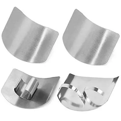 ZOCONE Stainless Steel Finger Guard 4 PCS Finger Guard For Cutting Vegetables • $10.69