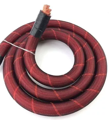 4 Gauge Red Snakeskin Power OFC Copper Marine Stranded Wire With 4 AWG Terminal • $2.99
