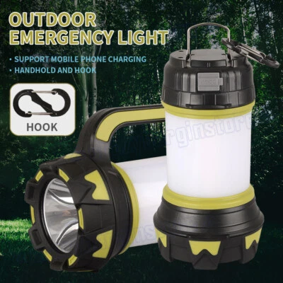 $20.54 • Buy LED Light Lamp Lantern Camping Hiking Tent Outdoor Phone USB Rechargeable Power