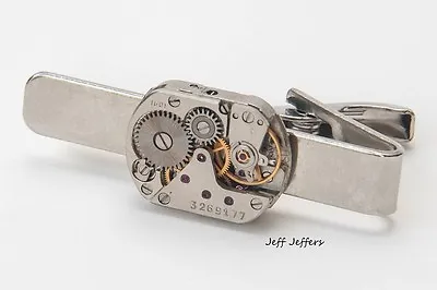 WATCH MOVEMENT TIE CLIP Men's Steampunk Tie Clasp/Bar Accessory Wedding Gift NEW • $11.18