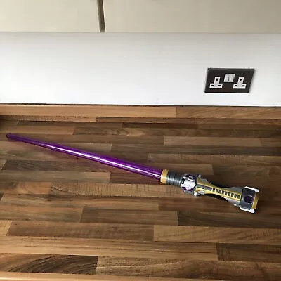 Star Wars Mace Windu Purple Retractable Lightsaber With Light Sound Hasbro 2016 • £14.99