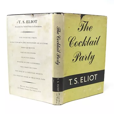 T.S. Eliot - The Cocktail Party - HCDJ - First U.S. Edition First Printing 1950 • $19.95