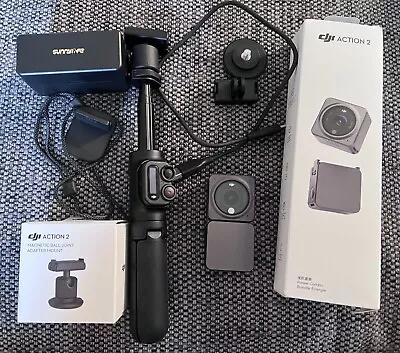 DJI Action 2 Power Combo Action Camera (4K Video Cam) Plus Accessories • $275