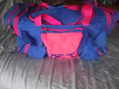 Asic Vintage Duffle Bag Blue And Pink Lining • $25.55