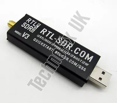 RTL-SDR Blog V3 SDR Dongle R820T2 Tuner RTL2832U 1ppm TCXO HF USB Stick UK  • £41.99