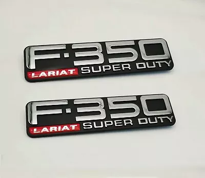 2Pc New For 99-04 F350 LARIAT SUPER DUTY Fender Emblem Badge F81Z-16720-XA • $32.99