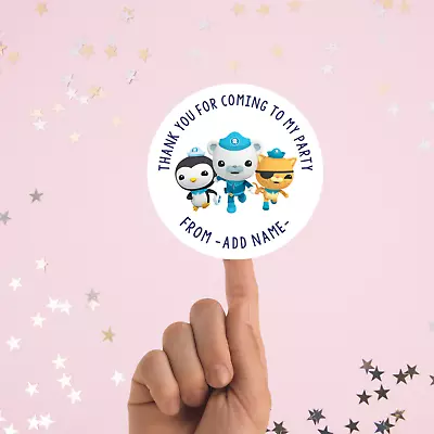 Personalised Octonauts Birthday Sweet Cone & Party Bag Stickers • £1.95