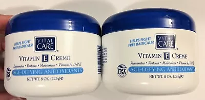 (2) Vital Care Vitamins A D E Moisturize Creme Age Defying Antioxidants 8 Oz Ea • $21.97