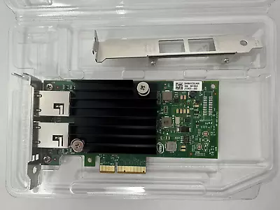 DELL Intel X550-T2 2port 10Gb Ethernet PCIe Network Adapter 04V7G2 Both Brackets • $125