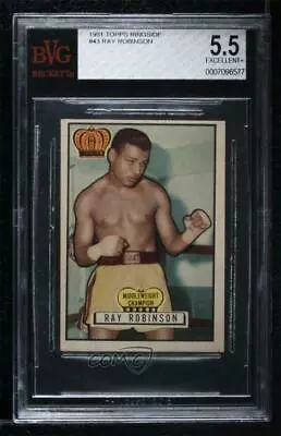 1951 Topps Ringside Boxing #43 RAY ROBINSON BVG 5.5 EX+ • $299