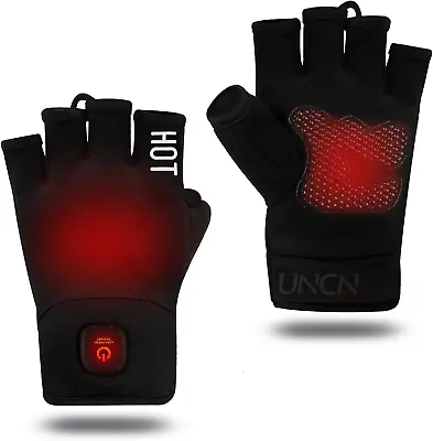 Heated Gloves Fingerless For Women Man Work Touchscreen Gloves For Winter Cold W • $53.99