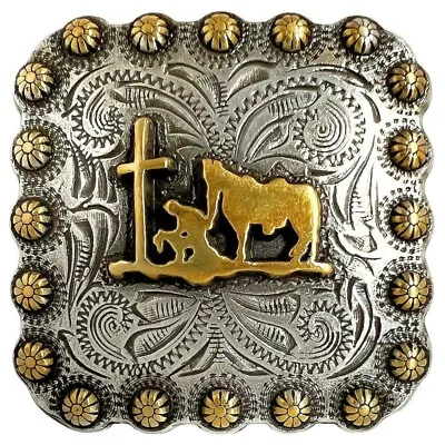 Western Lodge Cabin Kitchen Decor Praying Cowboy Concho Drawer Pulls Set Of 6 • $29.95