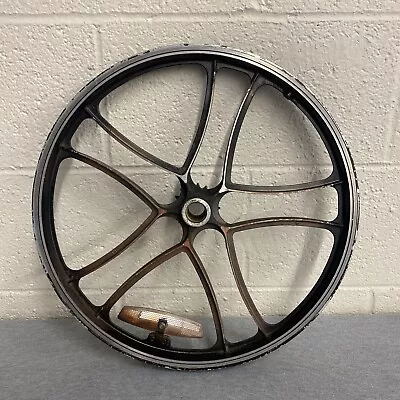 Black & Silver 5 Spoke 20  BMX Mag Wheel Mongoose GT Motomag Haro Lester Webco • $49.99