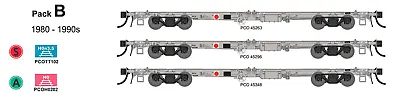 SDS PCO202 HO Container Wagon Pack A 1986-1990s • $199.99