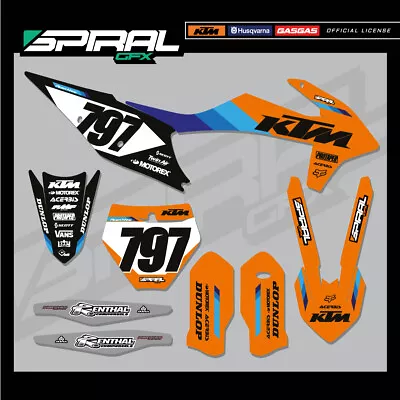 Custom MX Graphics Kit Factory Stripe KTM SX SXF 125 250 350 450 2019 ALL YEARS • $159.99